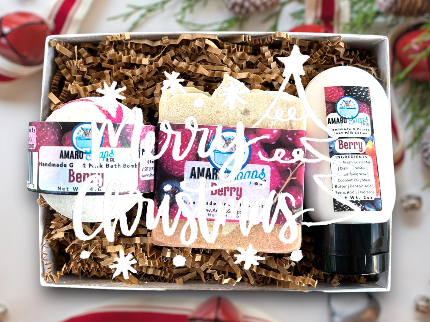 Bath Bomb, Soap Bar, Lotion Clear Top Gift Set