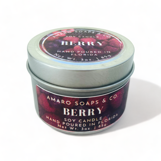 Berry Soy Candle Tin