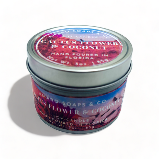 Cactus Flower & Coconut Soy Candle Tin