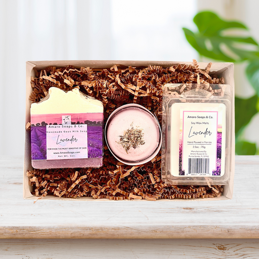 Soap, Bath Bomb, Wax Melt Clear Top Gift Set