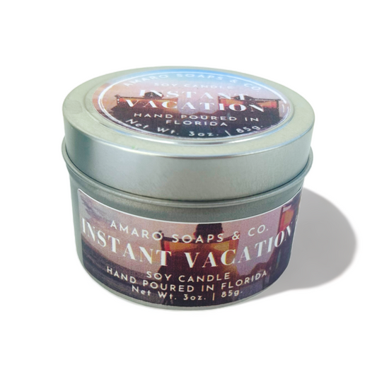 Instant Vacation Soy Candle Tin