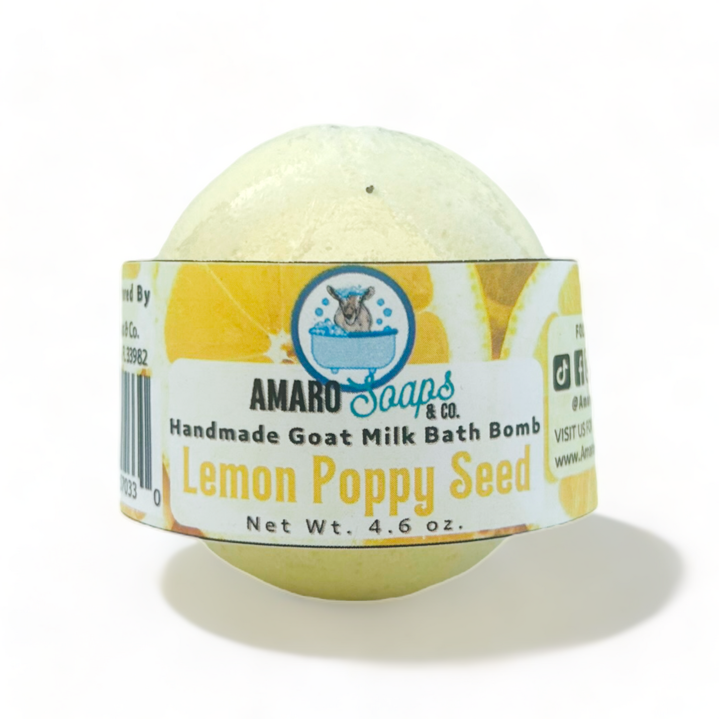 Lemon Poppy Seed Bath Bomb