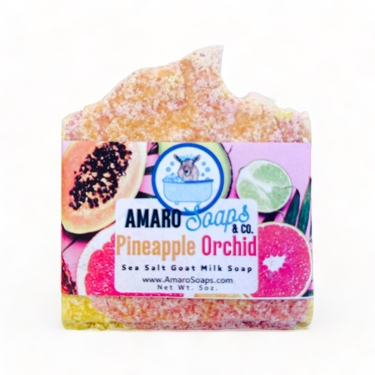 Pineapple Orchid Sea Salt Goat Milk Soap Bar
