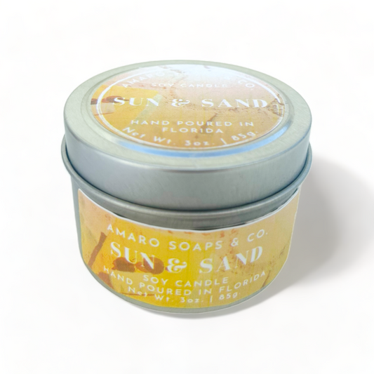 Sun & Sand Soy Candle Tin