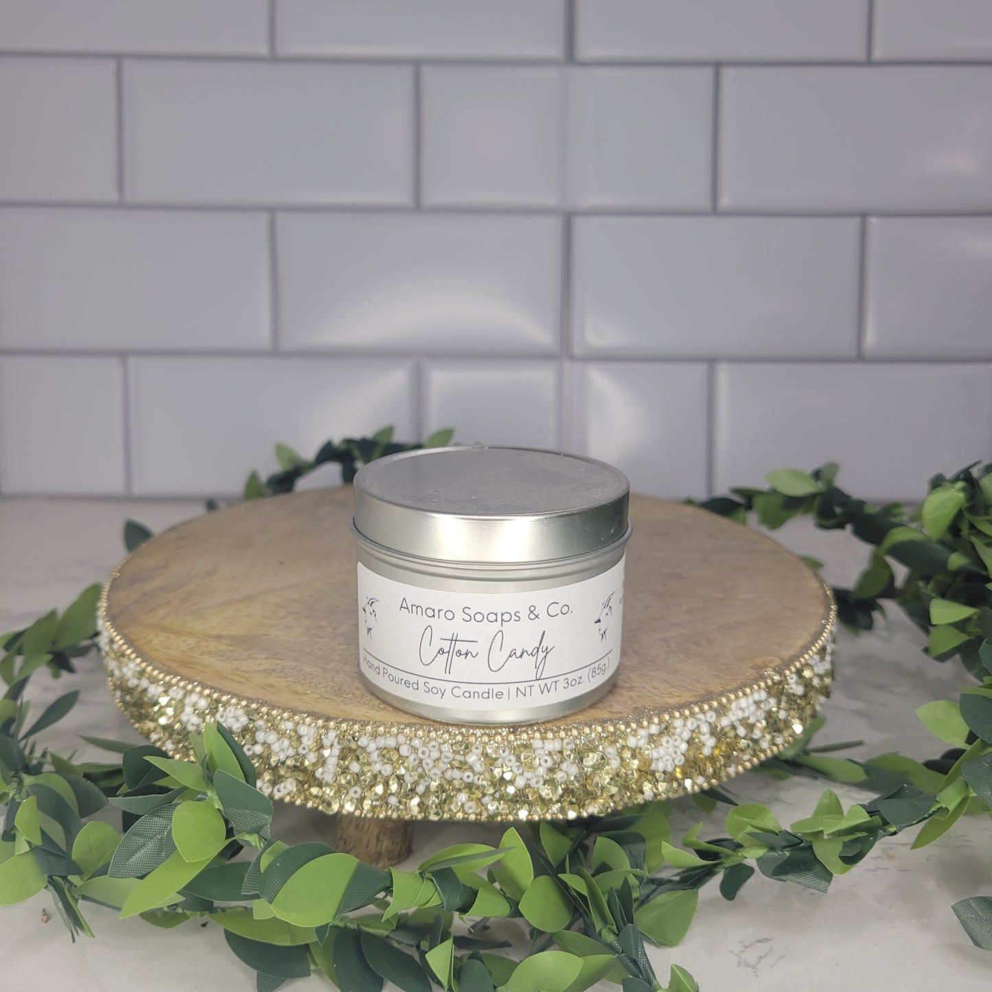 Cotton Candy Soy Candle Tin