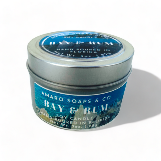 Bay & Rum Soy Candle Tin