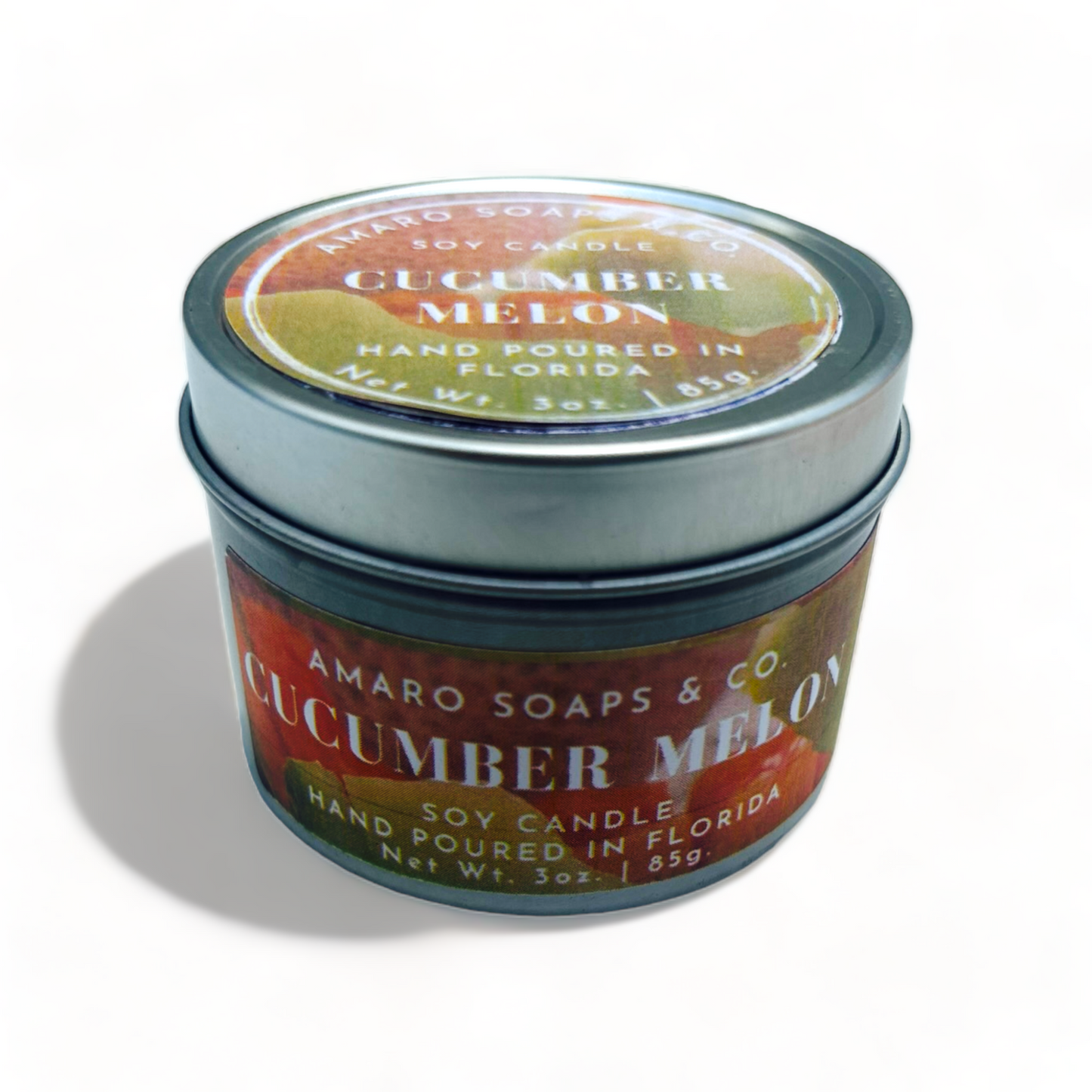 Cucumber Melon Soy Candle Tin