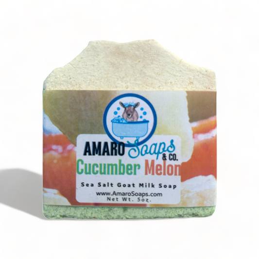 Cucumber Melon Sea Salt Goat Milk Soap Bar