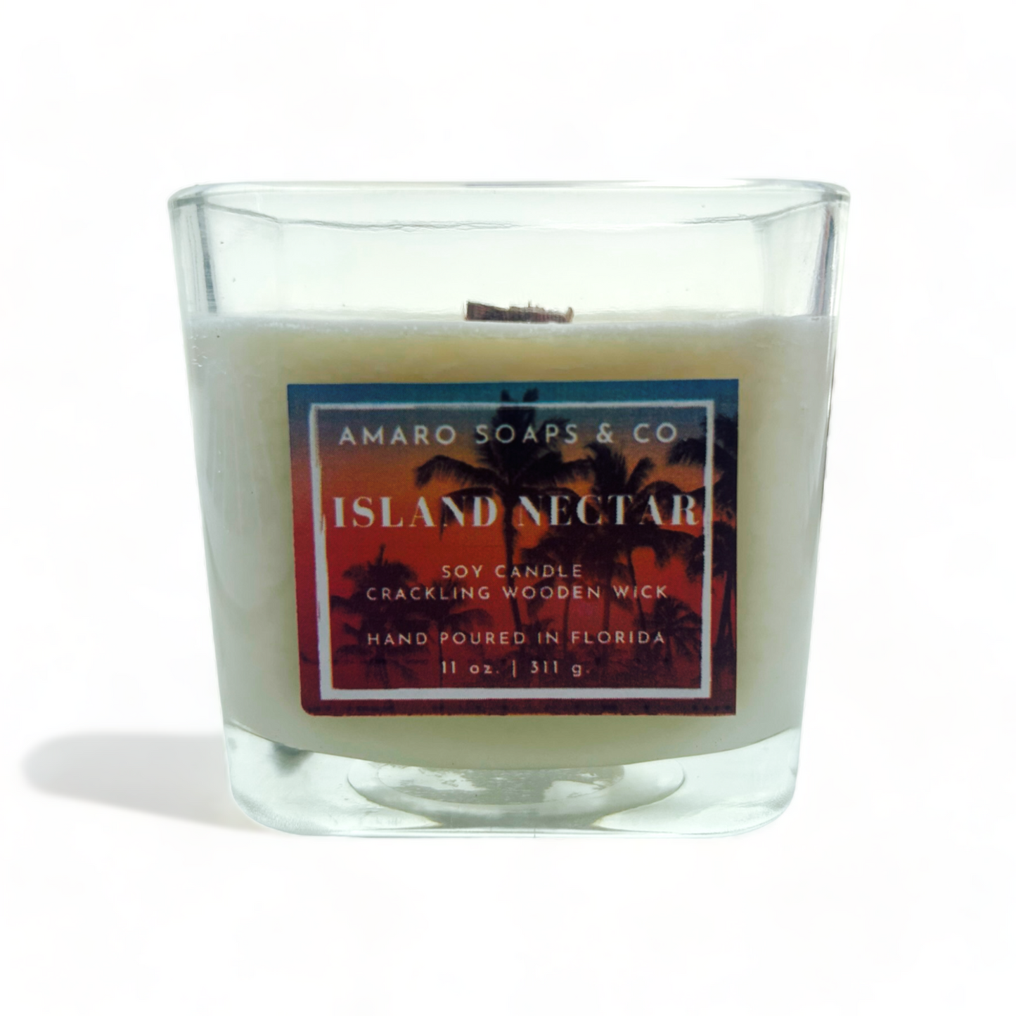 Island Nectar Wooden Wick Soy Candle