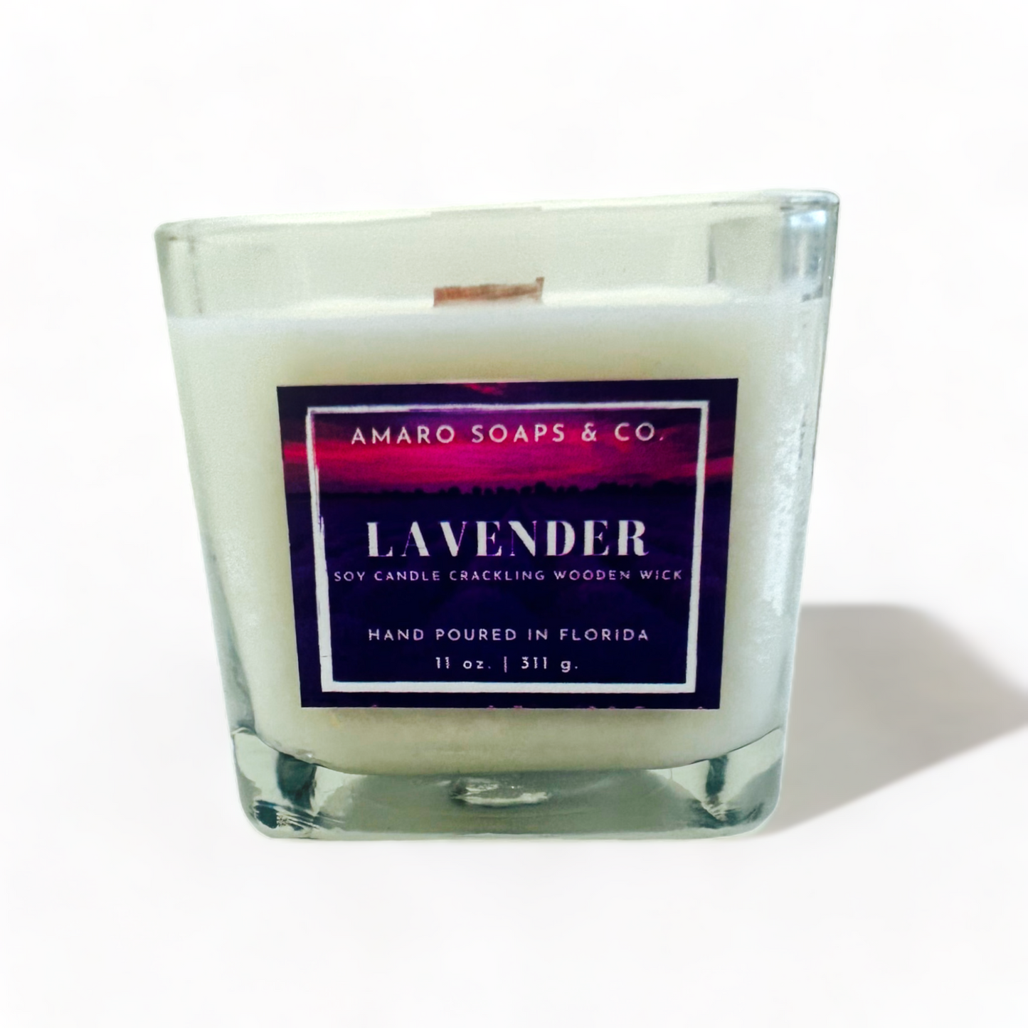 Lavender Wooden Wick Soy Candle