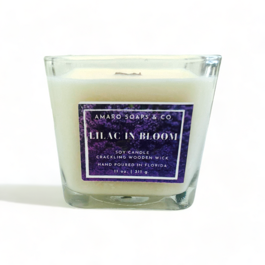 Lilac in Bloom Wooden Wick Soy Candle