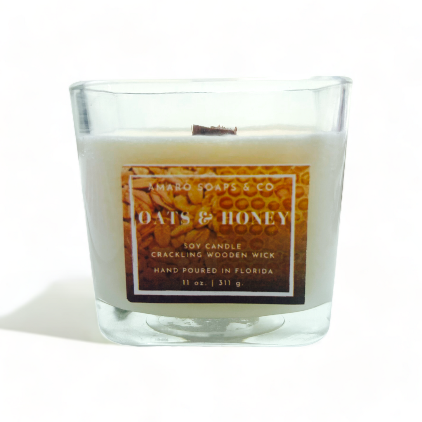 Oats & Honey Wooden Wick Soy Candle
