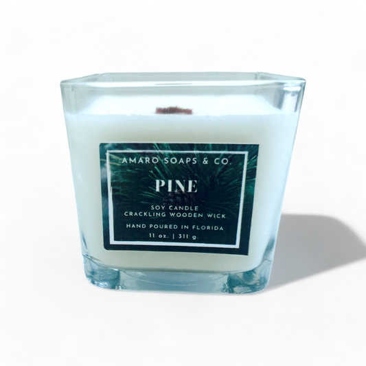 Pine Wooden Wick Soy Candle