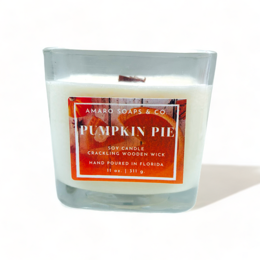 Pumpkin Pie Wooden Wick Soy Candle