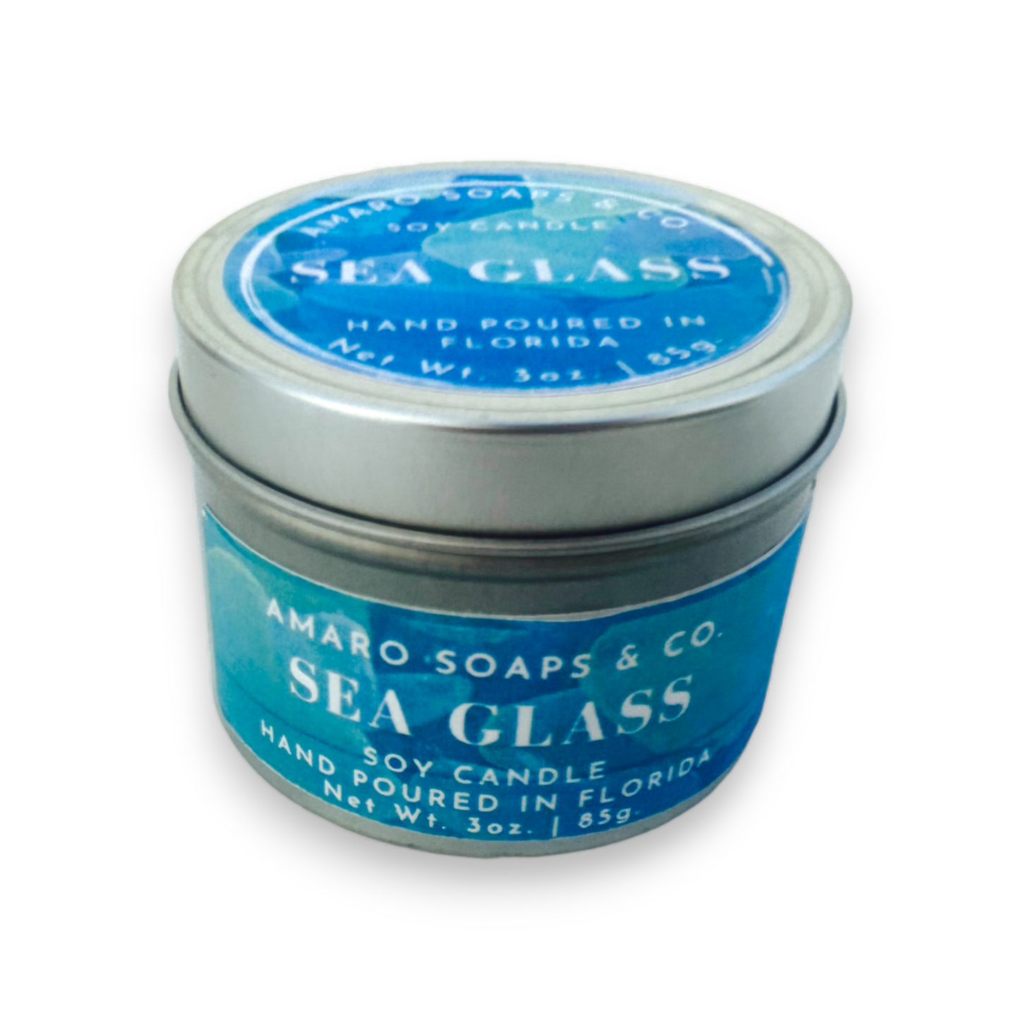 Sea Glass Soy Candle Tin