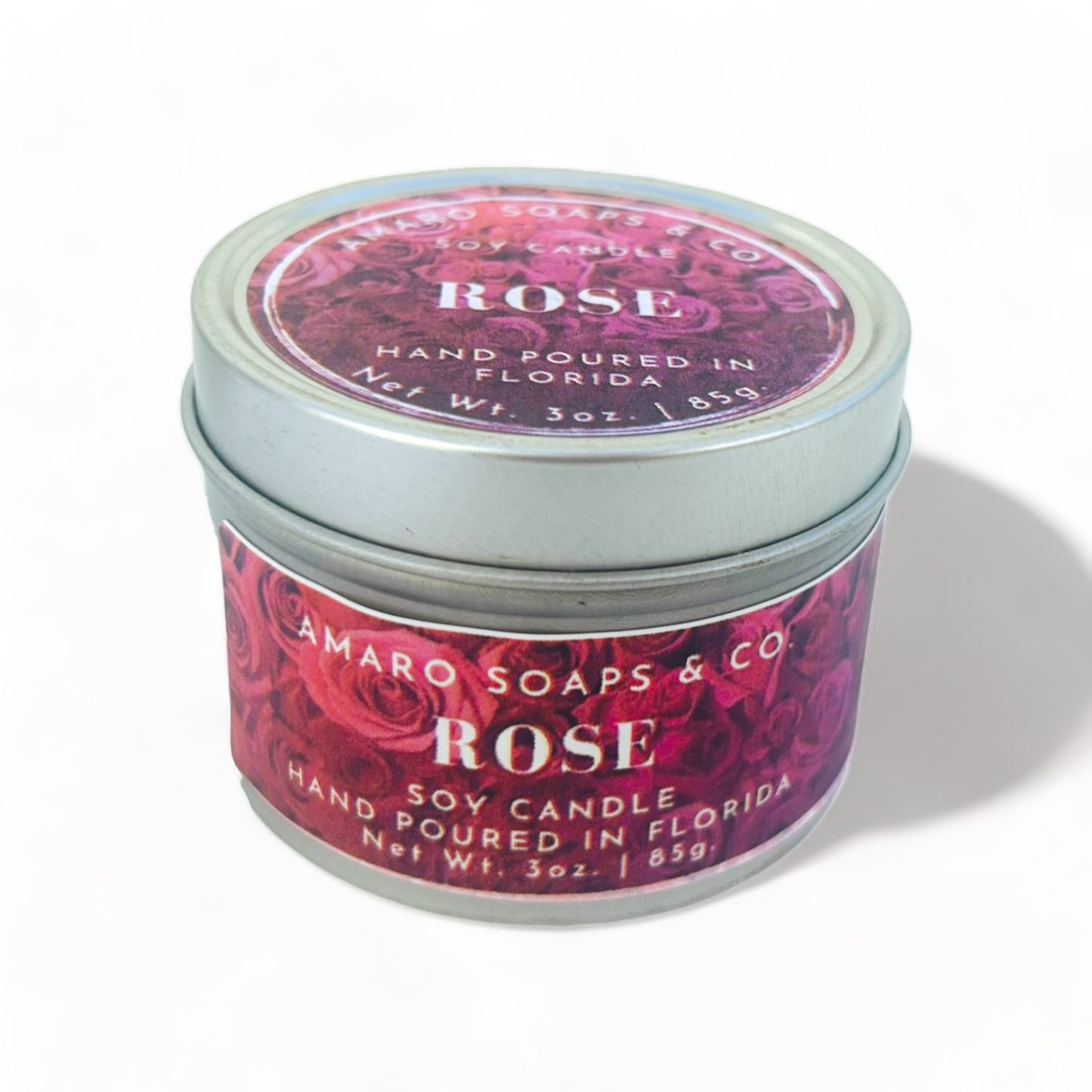 Rose Soy Candle Tin