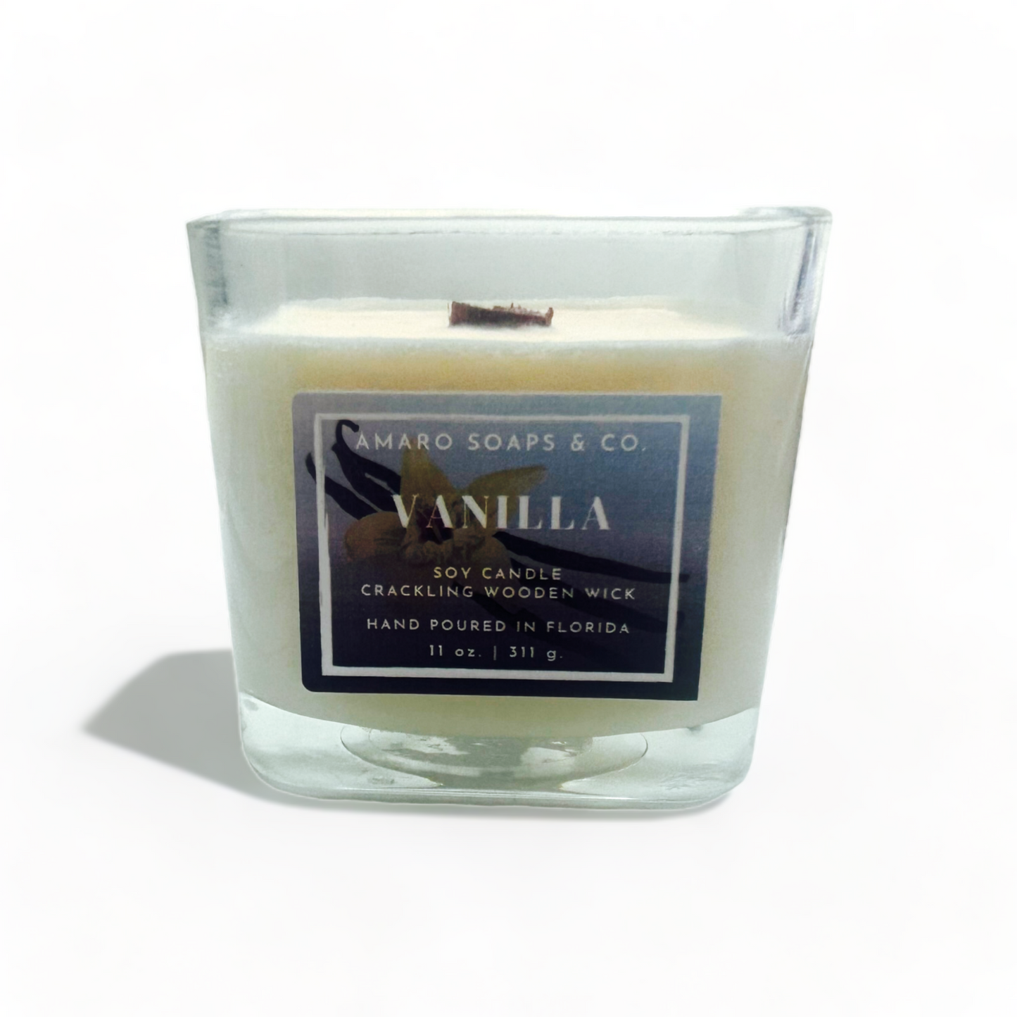 Vanilla Wooden Wick Soy Candle